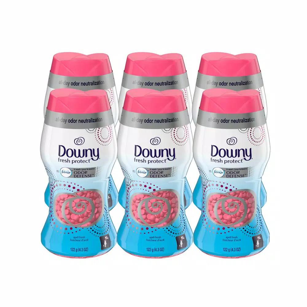 Downy Fresh Protect April Fresh In-Wash Scent Beads with Febreze Odor Defense, 4.3 oz (6-Pack)