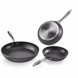 Granitestone Professional 3-Piece Hard Anodized Diamond Infused Nonstick Fry Pan Set, Induction Capable thumbnail 3