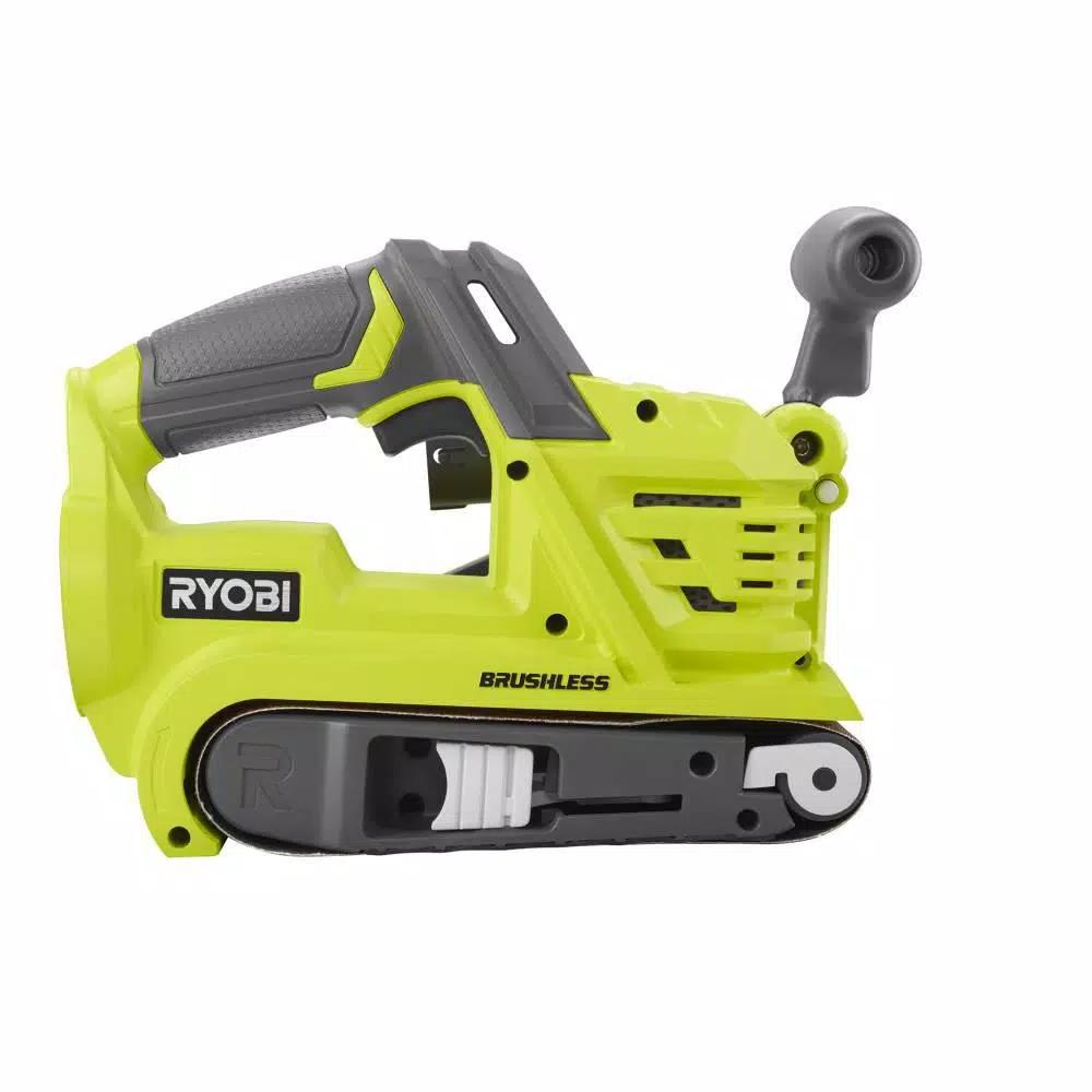 RYOBI 18V ONE+ Brushless 3 in. x 18 in. Cordless Belt Sander with 4.0 Ah Battery