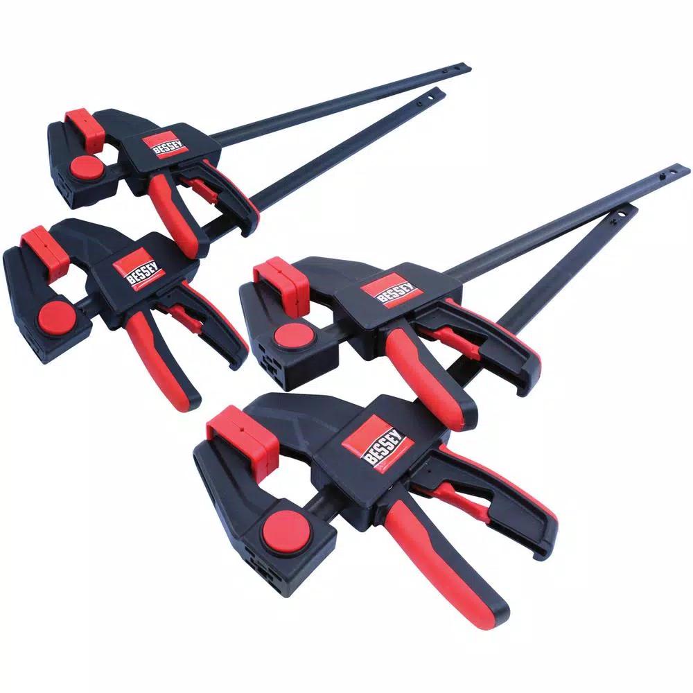 BESSEY Trigger Clamp Set, 4-Piece (Includes EHKM06 and EHKL12)