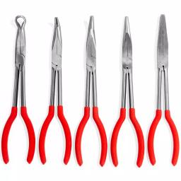 Stark 11 in. Long Reach Needle Nose Pliers Set, 5-Piece Professional Tool Kit thumbnail 1