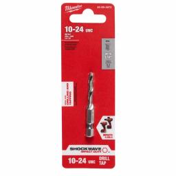 Milwaukee SHOCKWAVE 10-24 UNC Steel Drill Tap Bit, 1/4 in. Hex Shank thumbnail 2
