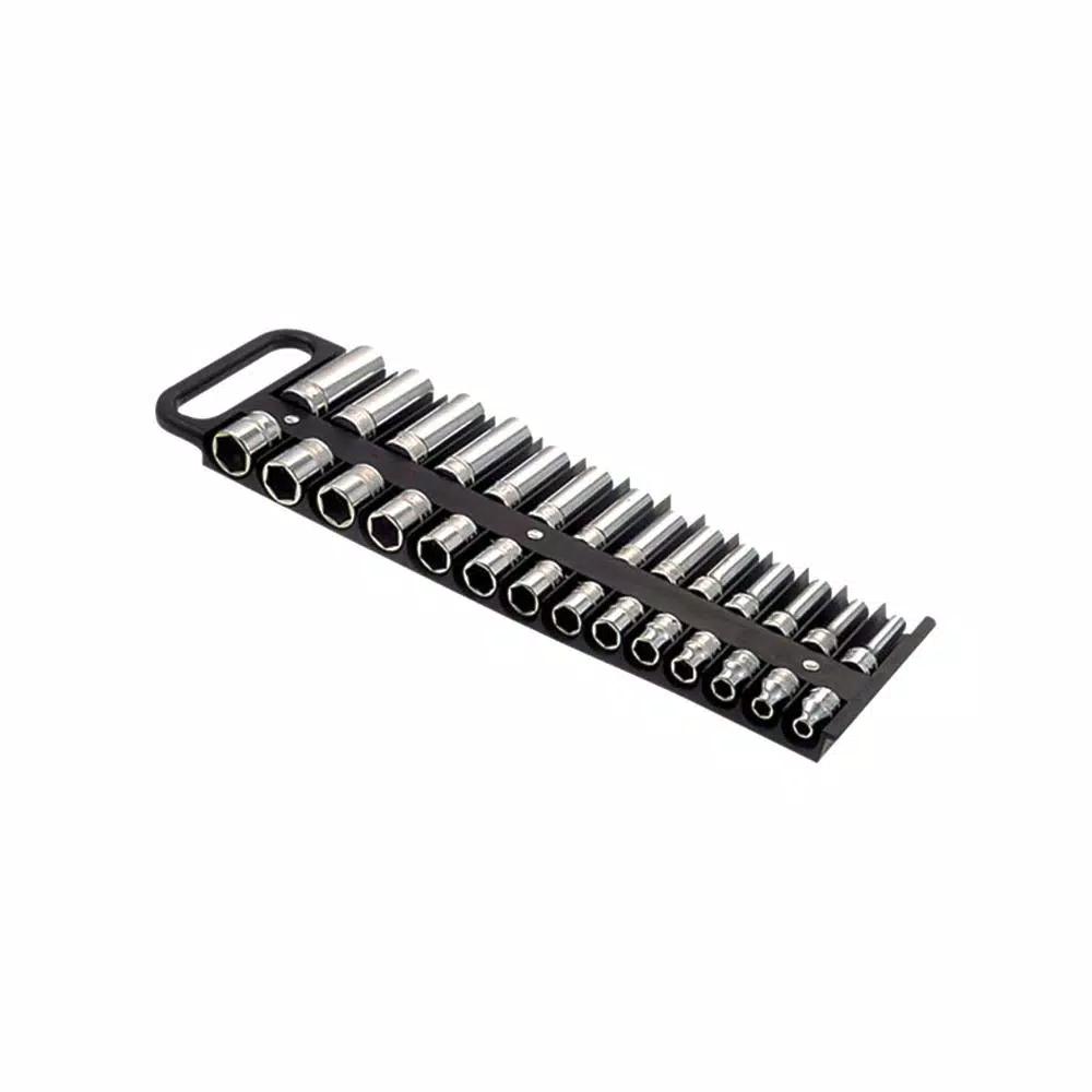 Lisle Magnetic 3/8 in. Drive Socket Holder, Holds 28 Sockets up to 1 in. or 24 mm