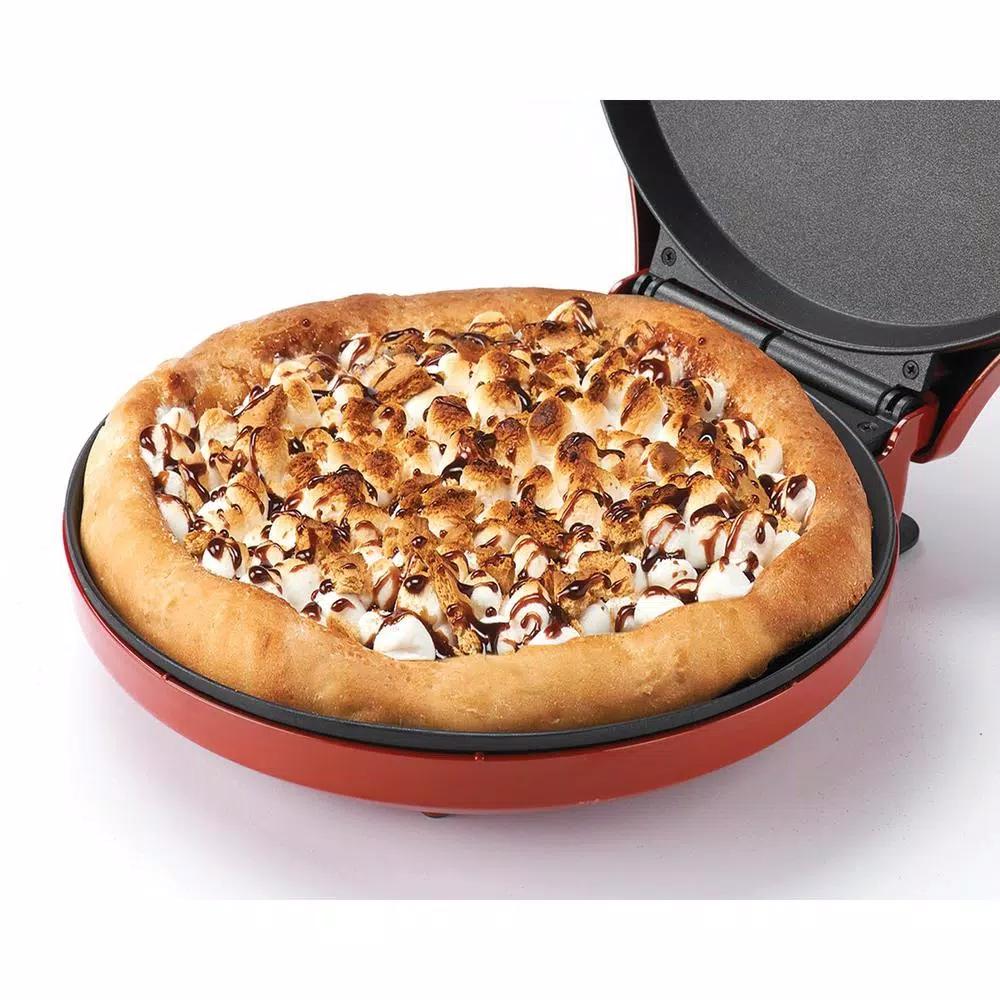 Betty Crocker 12 in. Non-Stick Pizza Maker, Red Specialty Countertop Grill