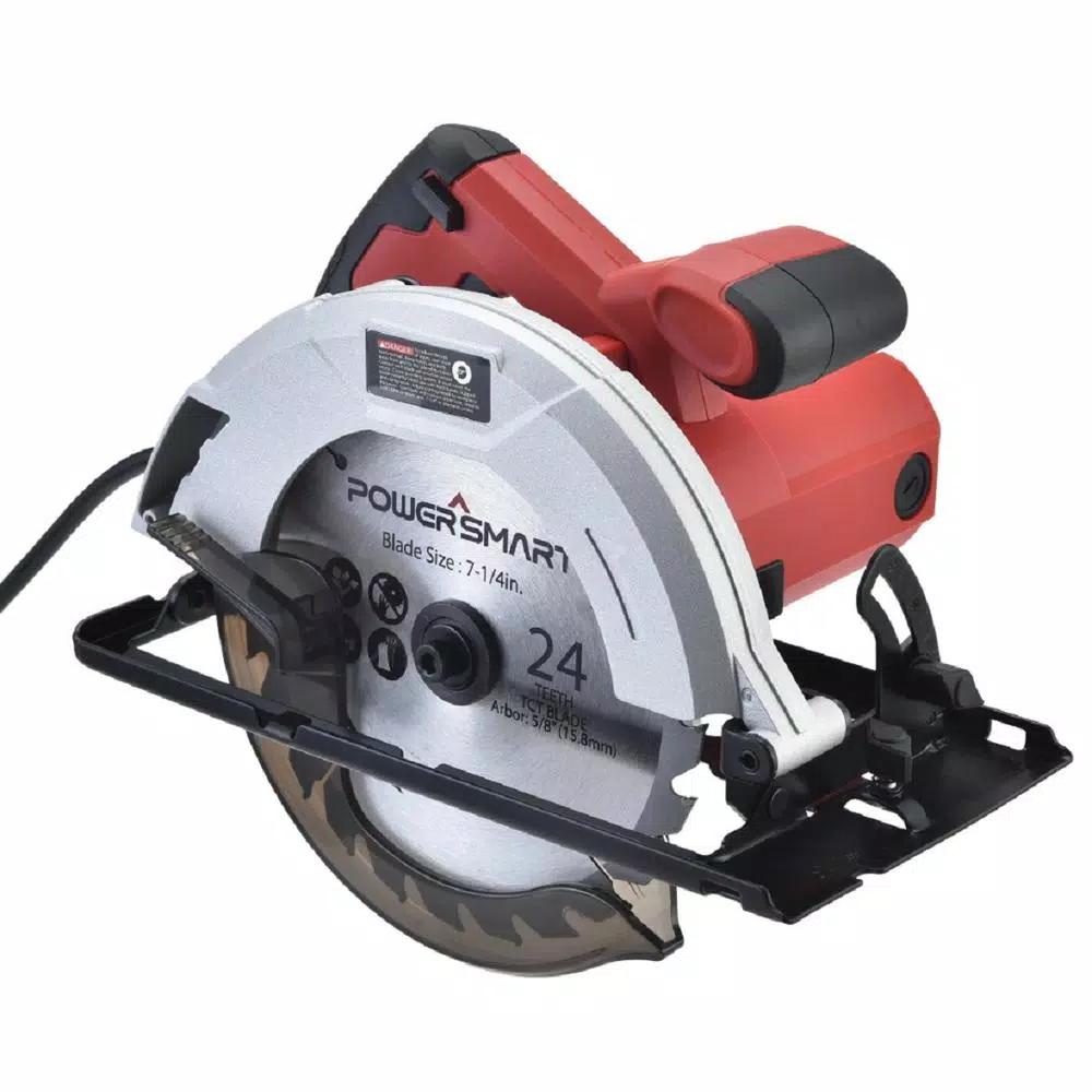 PowerSmart 7-1/4 in. 14 Amp Corded Electric Circular Saw with 5,800 RPM