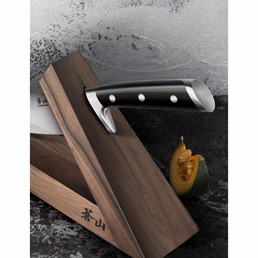 Cangshan TAI Triangle Walnut Wood Knife Block - Single Slot Countertop Storage