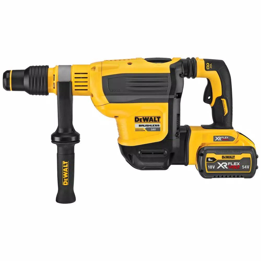 DEWALT 60V MAX FLEXVOLT Cordless Brushless 1-3/4 in. SDS MAX Rotary Hammer Kit with (2) 9.0 Ah Batteries