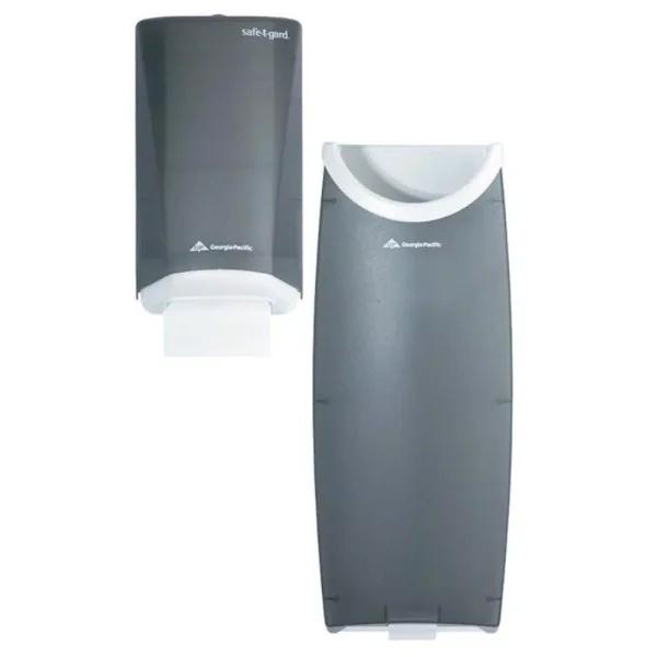 Georgia-Pacific Safe-T-Gard Translucent Smoke Paper Towel Dispenser and Trash Receptacle