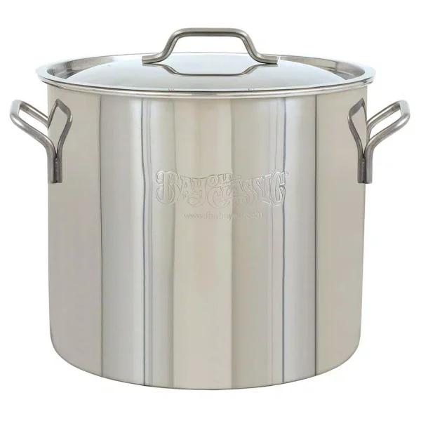 Bayou Classic 40 qt. Stainless Steel Brew Kettle and Stock Pot with Lid
