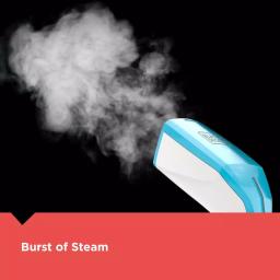 BLACK+DECKER Compact Handheld Garment Steamer, 1000W, Teal thumbnail 5