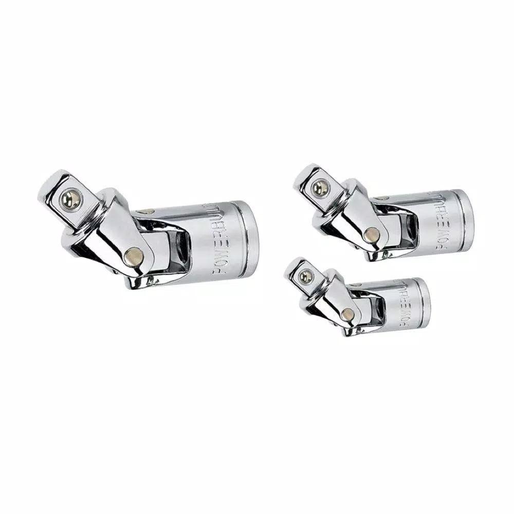 Powerbuilt 3-Piece Universal Joint Set, 1/4 in., 3/8 in., and 1/2 in. Drive