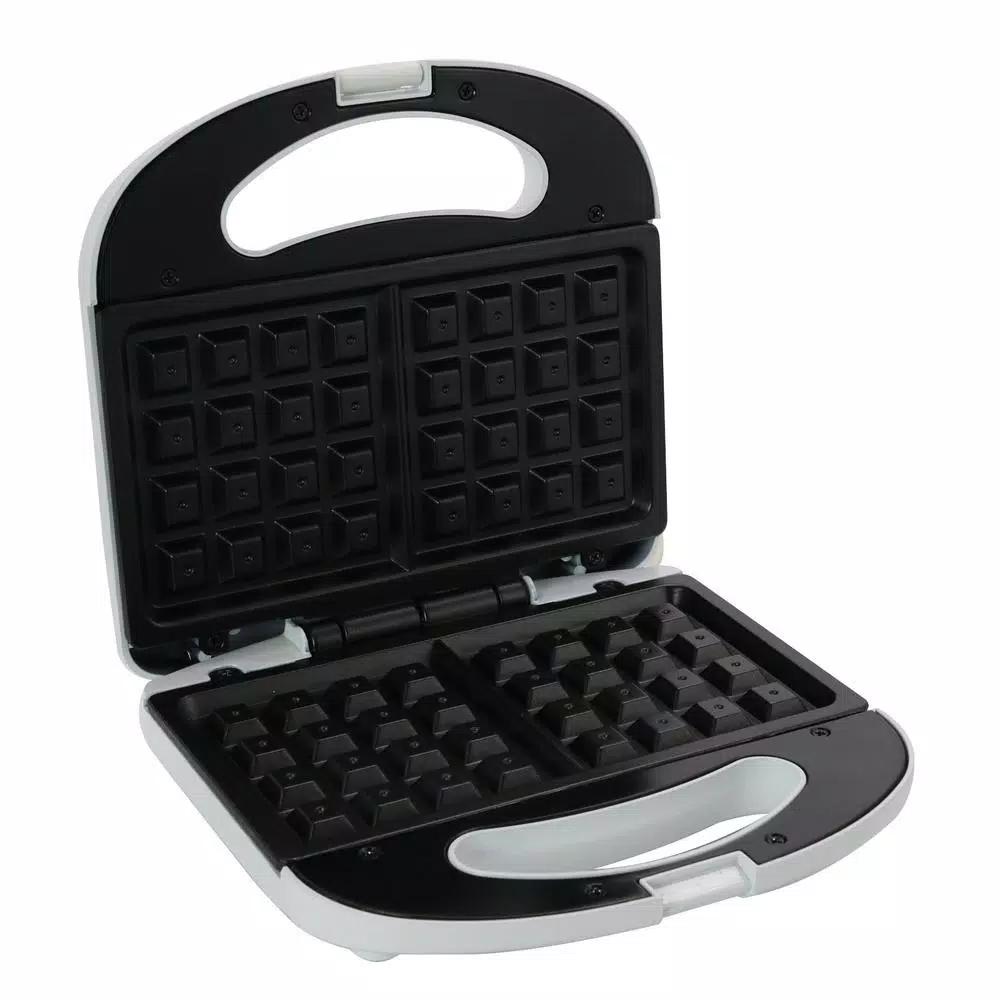 Better Chef Belgian Waffle Maker, 2-Slice Non-Stick Countertop Waffle Iron, White