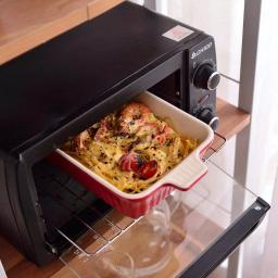 MALACASA Red Porcelain Bakeware Set - 2-Piece Rectangle Ceramic Baking Dishes (9 in. and 11 in.) thumbnail 4