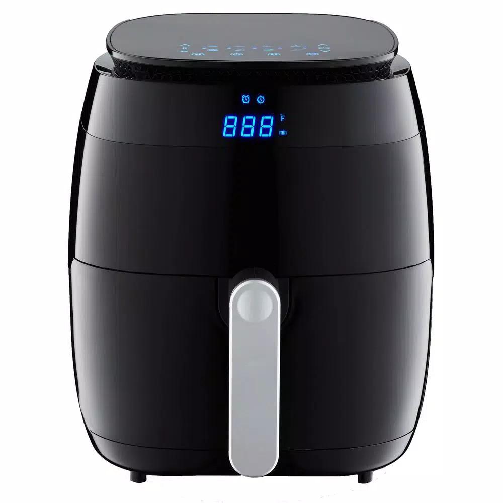 GoWISE USA 5 Qt. Air Fryer with Duo Touchscreen Display, 8 Presets, 1500W, Black