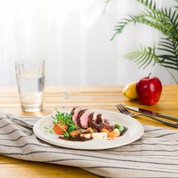 Unbranded 10 in. Natural Sugarcane Plates, Eco-Friendly & Compostable (300 Pack) thumbnail 5