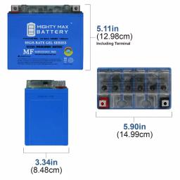MIGHTY MAX BATTERY Mighty Max YTX12-BS 12V 10Ah 180 CCA Gel Rechargeable Sealed Lead Acid (SLA) Powersport Battery thumbnail 5