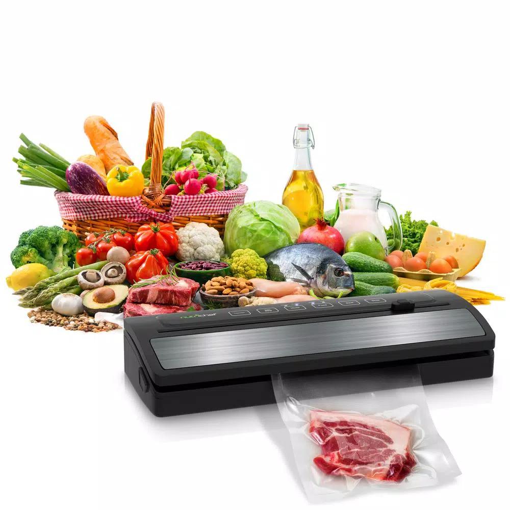 NutriChef Automatic Electric Vacuum Sealer with Reusable Bags and Roll Cutter