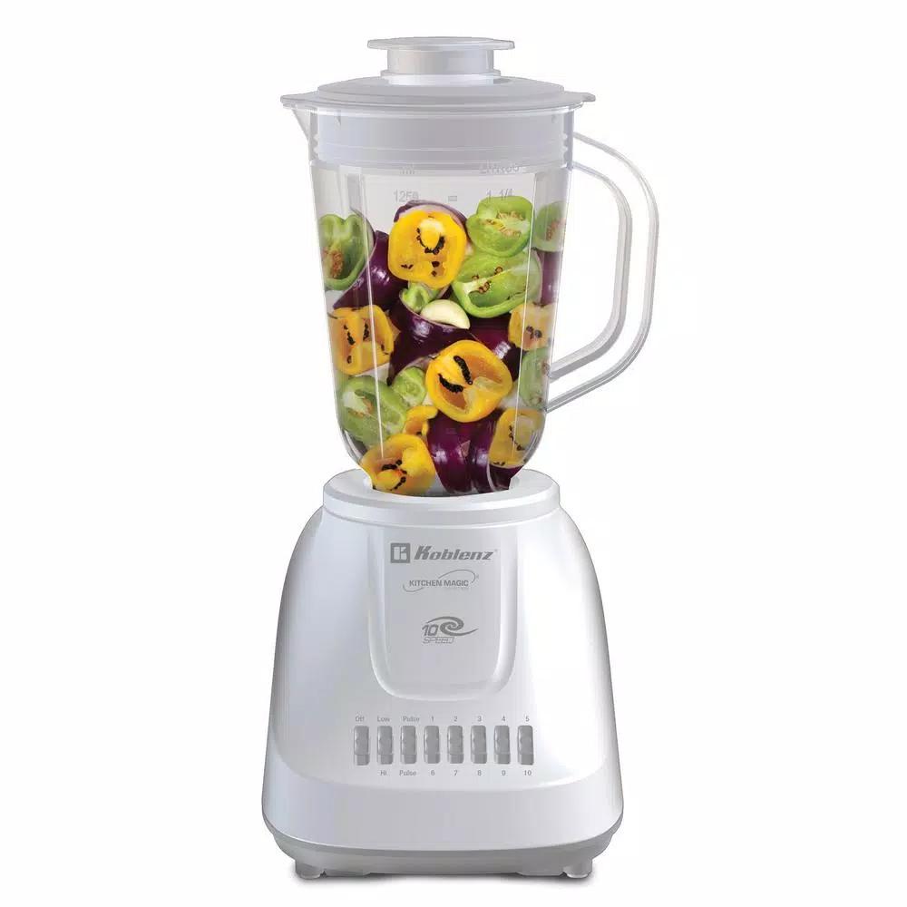 Koblenz Kitchen Magic Collection 42 oz. 10-Speed Blender with 2-Pulse Functions, White