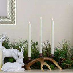Northlight Set of 2 Ivory Flameless Taper Christmas Candles, 12 in. Battery Operated Realistic Wax Look thumbnail 2