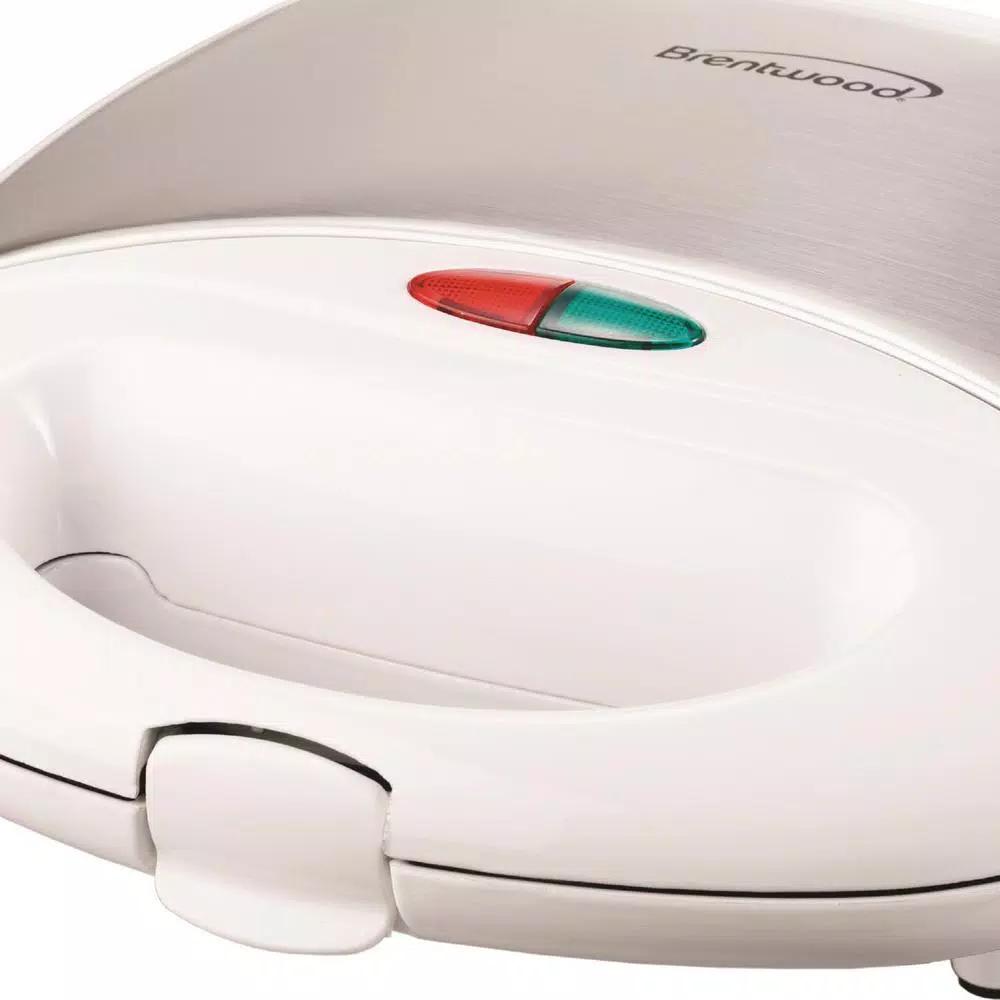 Brentwood Appliances TS-240B 750-Watt Dual Sandwich Maker, Nonstick, White