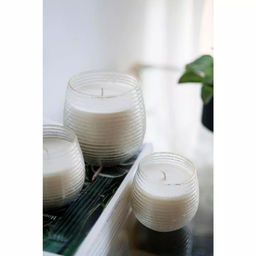 A & B Home Gold Foil Earl Grey Scented Soy Wax Candle, 3.5 in.