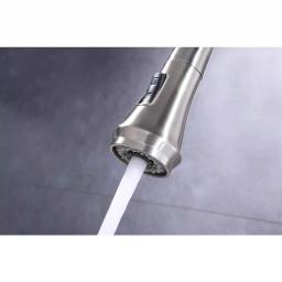Vanity Art Brushed Nickel Single-Handle Pull-Down Kitchen Faucet with Spray Wand thumbnail 5