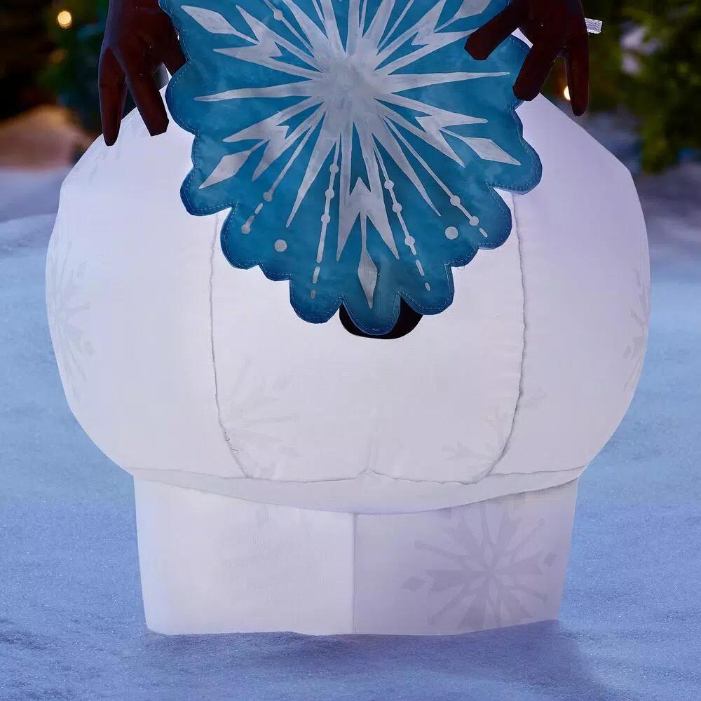 Disney Frozen Olaf 4 ft. Inflatable Holiday Decoration with Snowflake Scarf