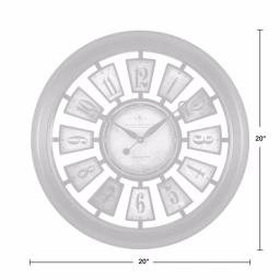 FirsTime & Co. FirsTime 22.5 in. Round Numeral Plaques Wall Clock, Multicolor Modern Quartz Analog thumbnail 4