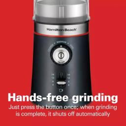 Hamilton Beach Custom Grind 5 oz. Black Blade Coffee Grinder, Electric with Removable Stainless Steel Chamber thumbnail 7