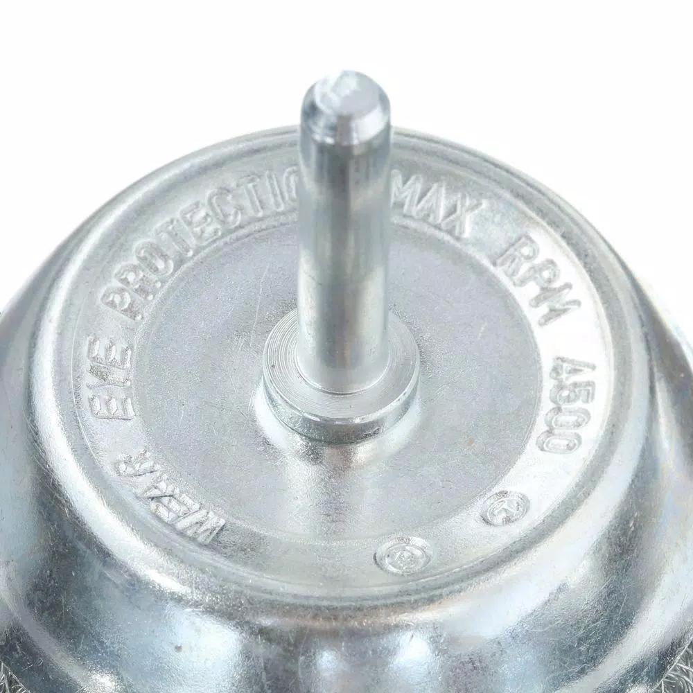 Avanti PRO 3 in. Steel Wire Cup Brush with 1/4 in. Shank