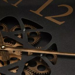 Glitzhome 22.83 in. Oversized Metal Wall Clock with Moving Gears and Roman Numerals thumbnail 3