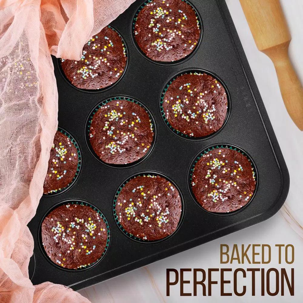 NutriChef 6-Piece Carbon Steel Non-Stick Baking Sheet Set, Rectangle Cookie Pans