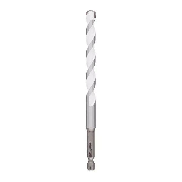Milwaukee SHOCKWAVE 3/8 in. Carbide Multi-Material Drill Bit, 1/4 in. Hex Shank