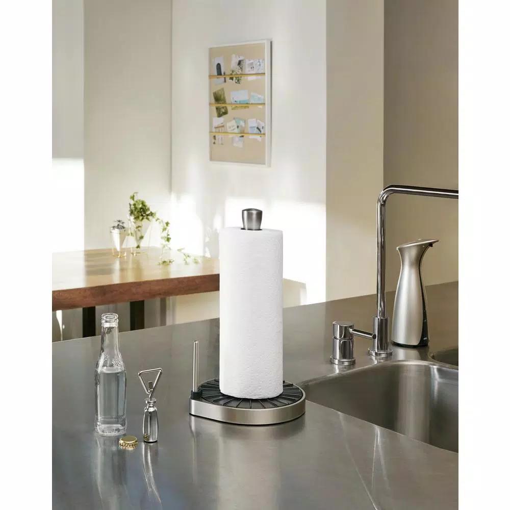 Umbra Spin Click N' Tear Paper Towel Holder, Black Nickel