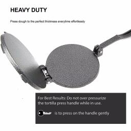 Alpha Living 7.5 in. Heavy Duty Cast Iron Tortilla Press thumbnail 5
