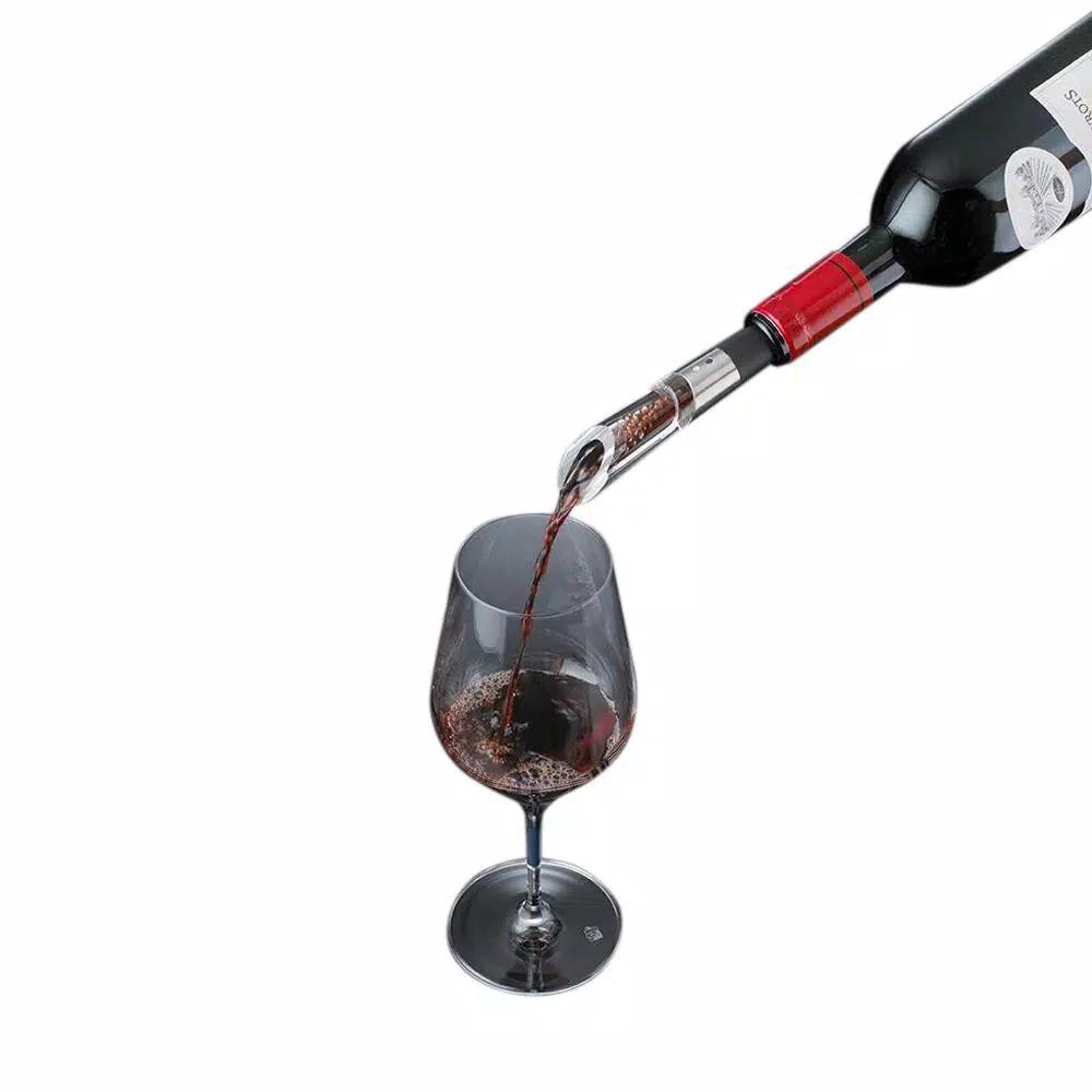 Wine Enthusiast Electric Blue 1 Wine Opener and Preserver Set with Rechargeable Stand