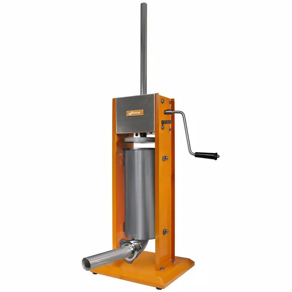 Weston 11 lb. Vertical Sausage Stuffer with Dual-Speed Gears and 4 Stainless Steel Funnels
