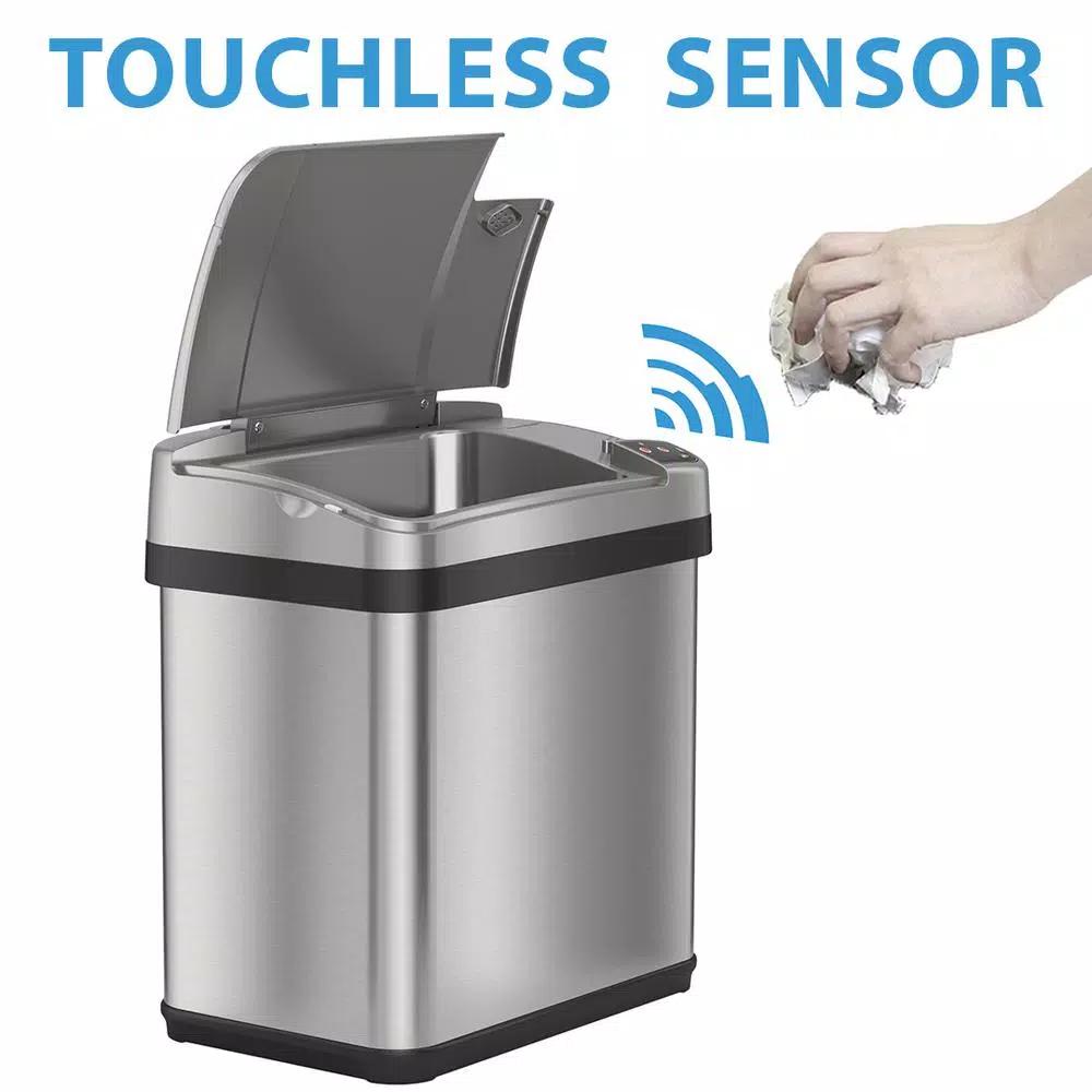 iTouchless 2.5 Gal. Stainless Steel Touchless Automatic Sensor Trash Can with Odor Filter and Fragrance