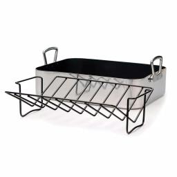 RSVP International 8 Qt. Cast Aluminum Roasting Pan with Non-Stick Rack thumbnail 1