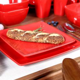Boyel Living 16-Piece Modern Red Porcelain Dinnerware Set, Service for 4 thumbnail 5