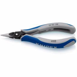 KNIPEX 5-1/4 in. Precision Electronics Gripping Pliers with Half-Round Cross Hatched Jaws thumbnail 3