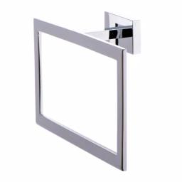 Italia Genoa Polished Chrome Towel Ring - Solid Brass Hand Towel Holder thumbnail 1