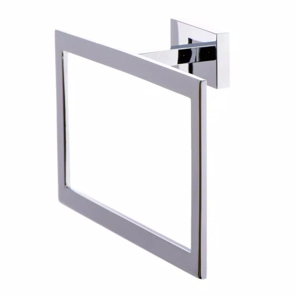 Italia Genoa Polished Chrome Towel Ring - Solid Brass Hand Towel Holder