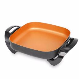 Boyel Living 1400W Electric Skillet with Copper Titanium Nonstick Coating, 12-inch Square Aluminum Body thumbnail 1