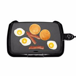 Boyel Living 1200W Electric Nonstick Griddle, Large 16x10 Inch Square Countertop Grill with Warming Function, Black thumbnail 5