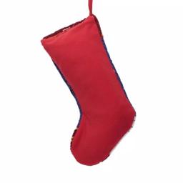 Glitzhome 19 in. Hooked Christmas Stocking with Snowman Design thumbnail 2
