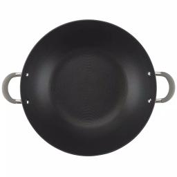 Circulon Elementum 14-Inch Hard-Anodized Nonstick Covered Wok with Side Handles, Oyster Gray thumbnail 2