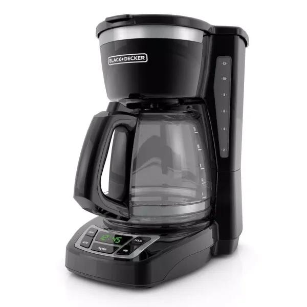 Black+Decker 12-Cup Programmable Drip Coffee Maker with Sneak-A-Cup Technology, Black