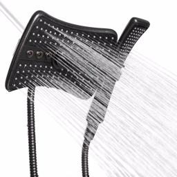 AKDY 9 in. Dual Shower Head and Handheld Wand Combo, 4 Spray Modes, Antique Bronze thumbnail 1
