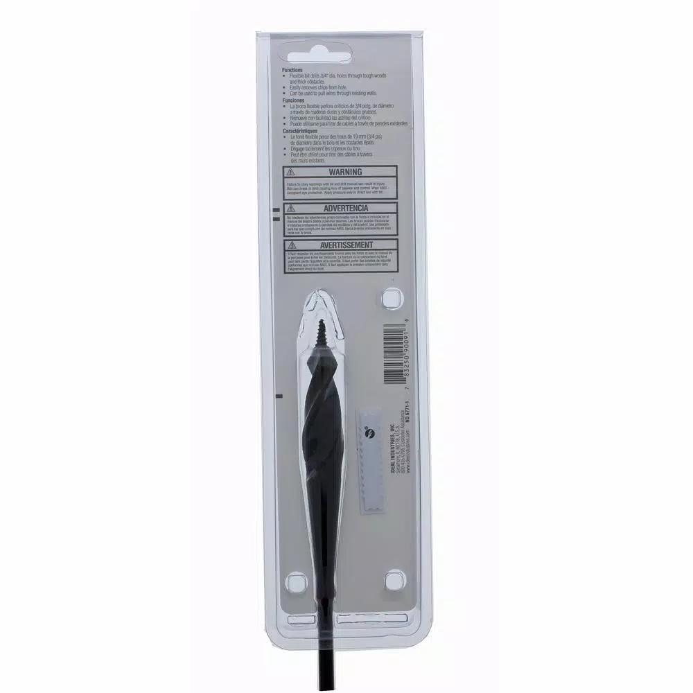 Ideal 3/4 in. x 54 in. Flexible Installer Drill Bit with 1/4 in. Shank, Screw Point
